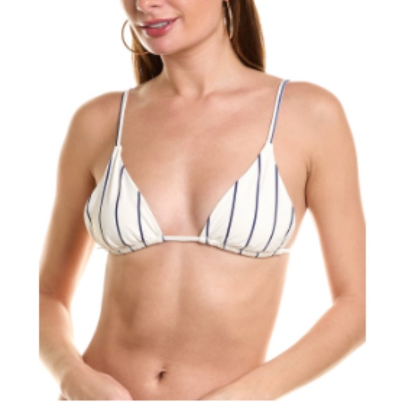 WeWoreWhat Cooper Pinstripes Bikini Top Medium - Picture 4 of 7